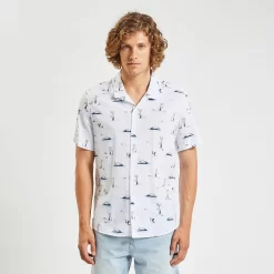 Chemisette Regular Imprimé Paysages Coton Flammé -Trendy Soldes 1004488 10100 V2