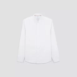 Chemise Slim Unie Stay Black/white Coton -Trendy Soldes 720130 9010 V11