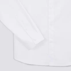 Chemise Slim Unie Stay Black/white Coton -Trendy Soldes 720130 9010 V9