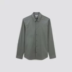 Chemise Slim Unie Coton Biologique Stretch -Trendy Soldes 726637 11520 V11