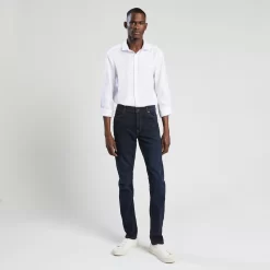 Chemise Slim Sans Repassage Unie Coton -Trendy Soldes 726646 9010 V6