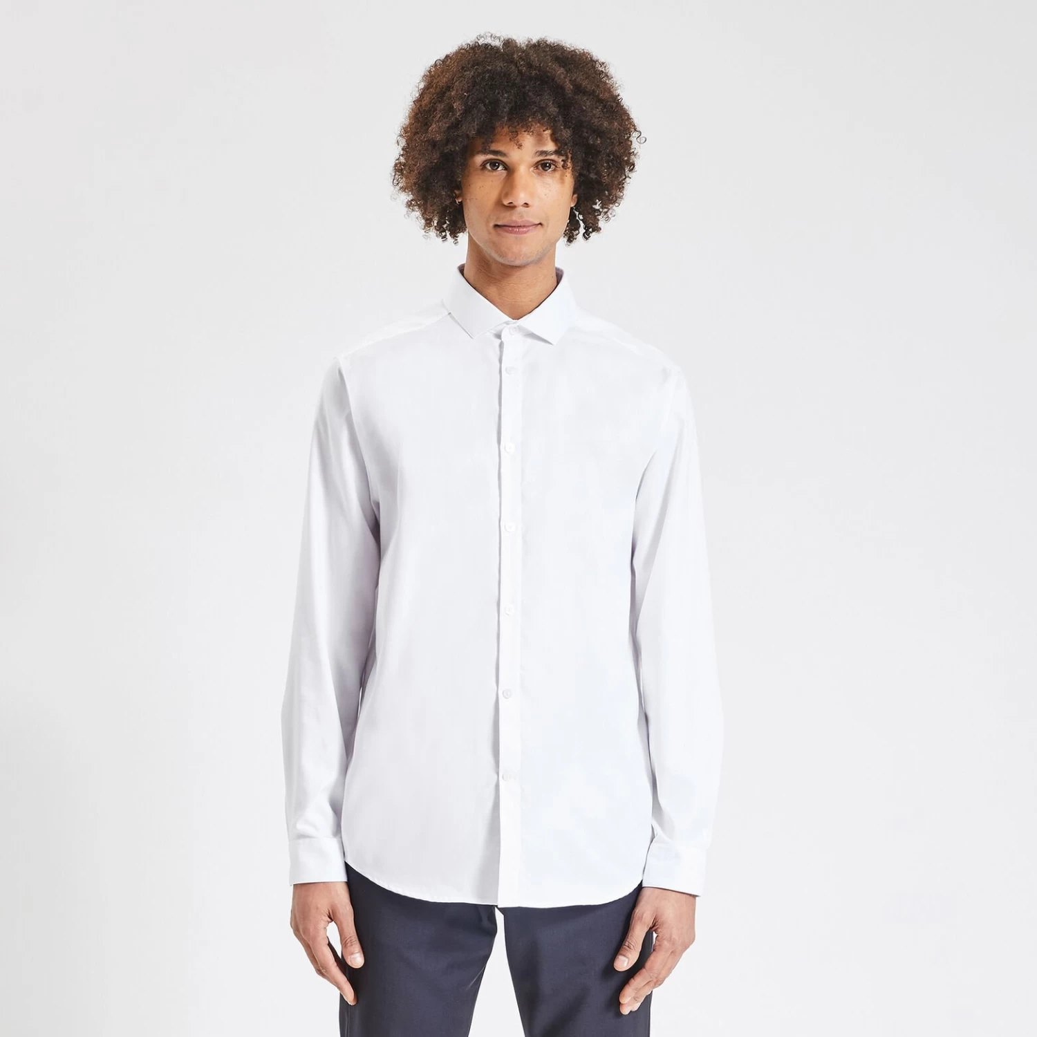 Chemise Regular Sans Repassage Unie Coton 4 Chemise Regular Sans Repassage Unie Coton – Image 4