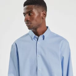 Chemise Regular Unie Coton -Trendy Soldes 727469 1930 V4