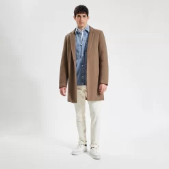 Manteau Col Deux Portés -Trendy Soldes 728018 7555 V6