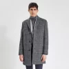 Manteau Col Tailleur à Carreaux