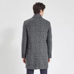 Manteau Col Tailleur à Carreaux -Trendy Soldes 728023 1280 V3