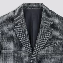 Manteau Col Tailleur à Carreaux -Trendy Soldes 728023 1280 V8