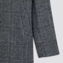 Manteau Col Tailleur à Carreaux -Trendy Soldes 728023 1280 V9