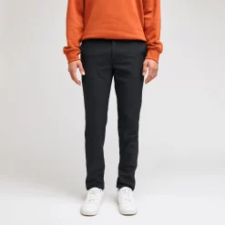 Pantalon Chino Slim Fantaisie Intérieur Gratté -Trendy Soldes 728306 8000 V2