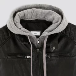 Blouson Cuir Col Biker -Trendy Soldes 728694 9020 V8